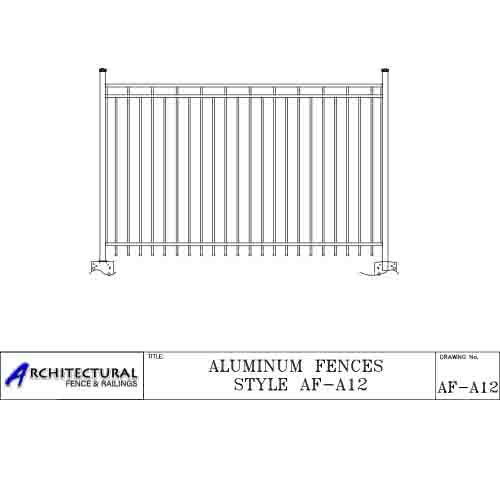 Aluminum Picket Fence AF-A12